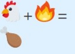 chicken + fire = meat Meme Template