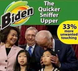 Biden the quicker sniffer-upper Meme Template