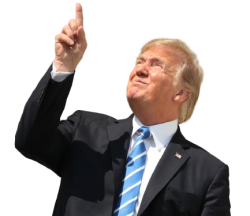 Trump pointing at sun transparent Meme Template