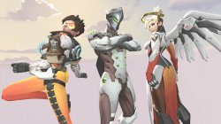 Mercy, Genji, and Tracer Meme Template
