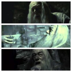 Dumbledore reluctantly drinks Meme Template