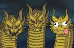 3 Dragon Heads Meme Template