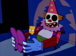 Bart Simpson clown bed Meme Template