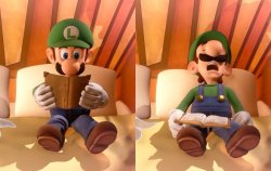 Luigi reading Meme Template