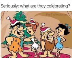 Flintstones Christmas Meme Template