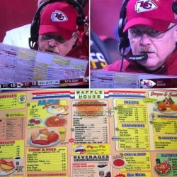 Andy Reid Waffle house Meme Template