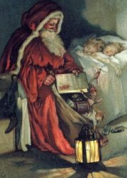 Santa giving in secret Meme Template
