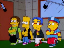 Simpsons Boy Band Group Meme Template