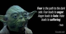Yoda Fear is the Path to the Dark Side Meme Template