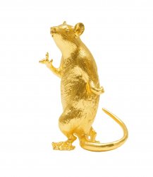 Golden Rat statue award figurine metal Meme Template