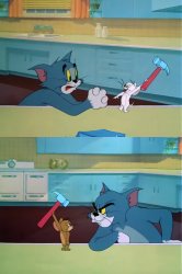 tom and jerry white mouse Meme Template