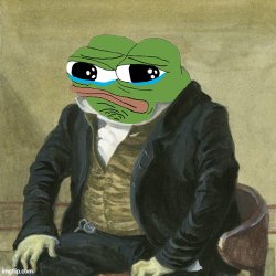 Crying formal pepe Meme Template