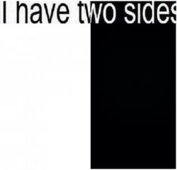 i have two sides Meme Template
