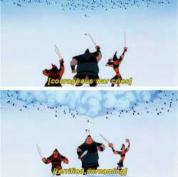 Mulan soldiers running away meme Meme Template