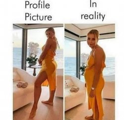 Profile picture vs. reality Meme Template