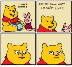 Winnie the Pooh dont like Meme Template