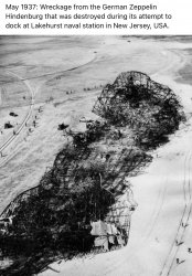 Wreckage from German zeppelin Hindenburg Meme Template