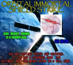 Orbital Immortal Anti-Gru_Merry_KRIMA Shield Strike. Meme Template