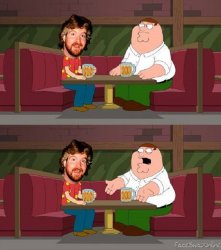 STEVO THE DEVO AND PETER GRIFFIN Meme Template
