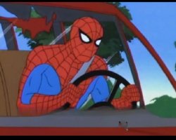Spiderman driving Meme Template