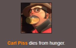 Carl Piss dies from hunger. Meme Template