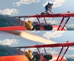 Sonic Hit with Missile Meme Template