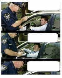 COP AND DRIVER 3 PANEL Meme Template