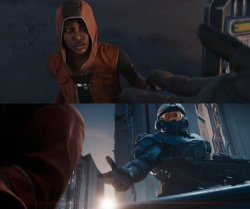 Halo spartan helping hand get up Meme Template