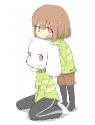 Asriel and Chara Meme Template