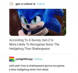 Shakespeare vs. Sonic Meme Template