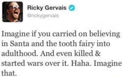 Ricky Gervais Santa Meme Template