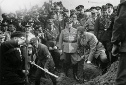 Hitler shoveling dirt Meme Template