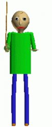 Baldi angry with his ruler Meme Template