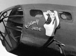 Calamity Jane B-17 WWII nose art Meme Template
