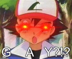 Ash Ketchum WTH ( GAY?!?! Version) Meme Template