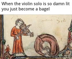 When the violin solo is lit Meme Template