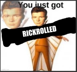 you just got rickrolled Meme Template