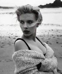 Scarlett Johansson black & white Meme Template