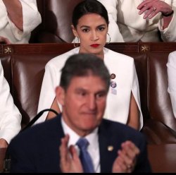 AOC - Joe Manchin Meme Template
