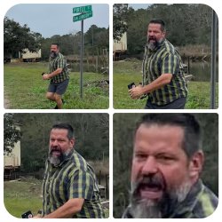 Birdwatcher running away Meme Template