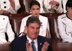 AOC and Joe Manchin Meme Template