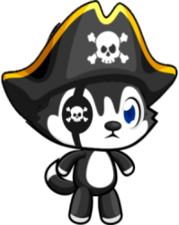 Pirate husky dog Meme Template