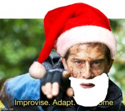 Santa Grylls Meme Template