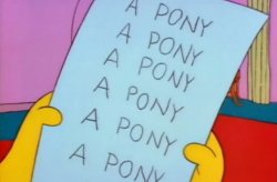 Lisa Simpson wants a pony list Meme Template