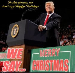 President Trump Merry Christmas Meme Template