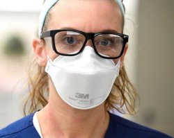 N95 mask woman Meme Template