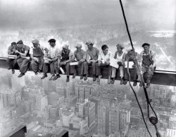 Empire State Building construction workers Meme Template
