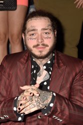 Post Malone suit rubbing hands together Meme Template
