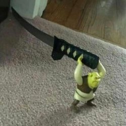 Samurai Shrek Meme Template