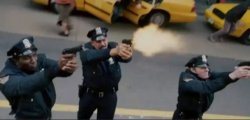 Police Shooting At Spider-Man Meme Template